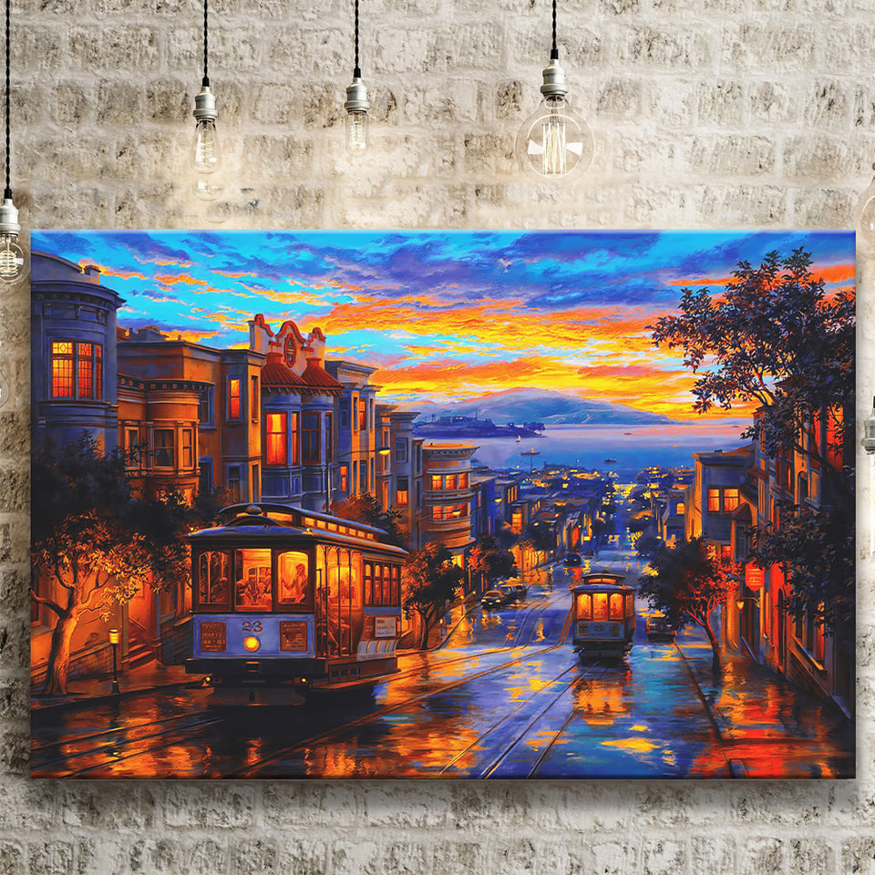 San Francisco Downtown Canvas Prints Wall Art Decor - Painting Canvas, Art Print, Home Decor, Ready to Hang