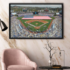 Los Angeles Dodgers Stadium Wall Art Dodger Stadium Framed Canvas Prints,Sport Stadium Art Prints, Fan Gift