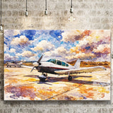 Watercolor Aircraft Painting, Canvas Prints Wall Art Home Decor