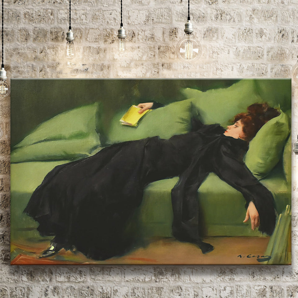 Ramon Casas, Decadent Young Woman After The Dance 1899 Canvas Prints Wall Art, Home Living Room Decor, Large Canvas