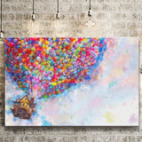 Pixar Dream house fly with balloons Painting Canvas Prints Wall Art - Painting Prints, Wall Decor, Art Prints