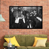 Beer Drinking Bar Black And White Print, End Of Prohibition Framed Art Prints, Wall Art,Home Decor,Framed Picture