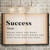 Success Open Book Canvas Prints Wall Art - Painting Canvas,Office Business Motivation Art, Wall Decor