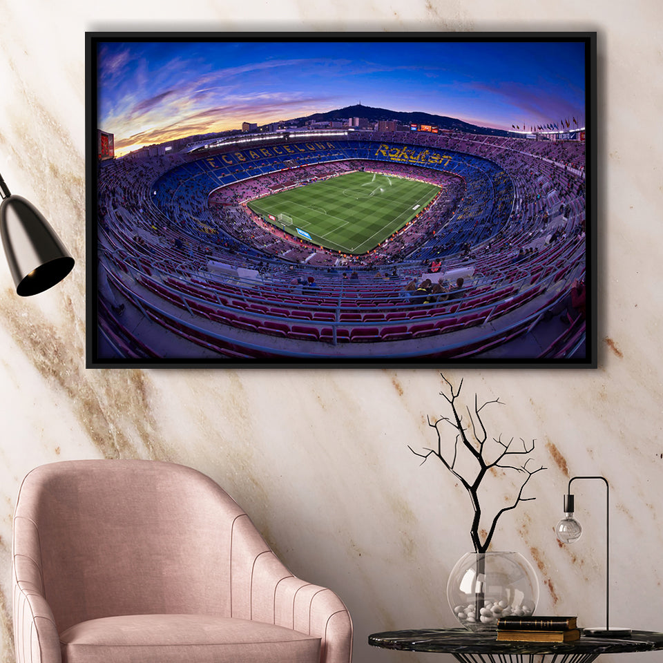 Barcelona Spain Camp Nou, Stadium Canvas, Sport Art, Gift for him, Framed Canvas Prints Wall Art Decor, Framed Picture