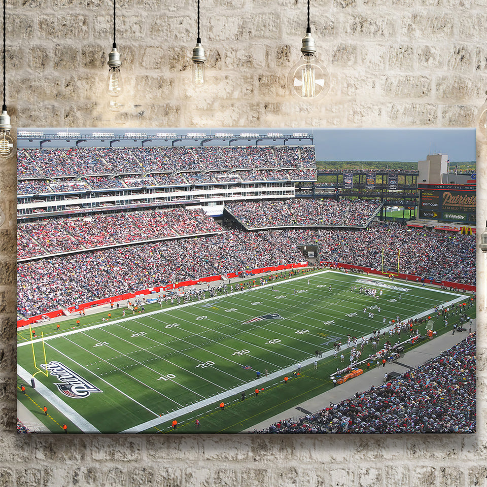New England Patriots Wall Art Gillette Stadium Canvas Prints,Sport Stadium Art Prints, Fan Gift, Wall Decor