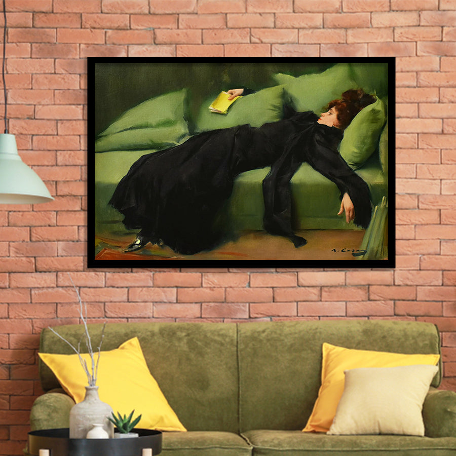 Ramon Casas, Decadent Young Woman After The Dance 1899 Framed Art Prints Wall Decor, Framed Picture, Large Art Prints