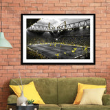 B&W Bvb Borussia Dortmund Signal Iduna Park Stadium Framed Art Print Wall Decor - Painting Art, Framed Picture, Home Decor