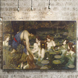 Hylas And The Nymphs By John William Waterhouse Canvas Print