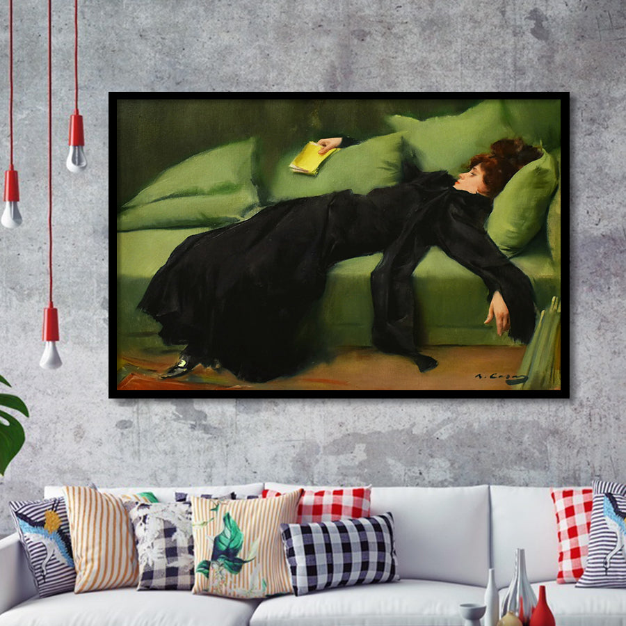 Ramon Casas, Decadent Young Woman After The Dance 1899 Framed Art Prints Wall Decor, Framed Picture, Large Art Prints