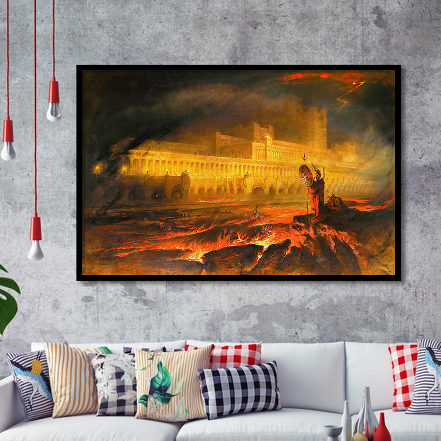 Pandemonium By John Martin, Framed Art Prints Wall Art Home Decor, Ready to Hang