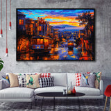 San Francisco Downtown Framed Canvas Prints Wall Art Decor - Painting Canvas, Framed Picture, Home Decor