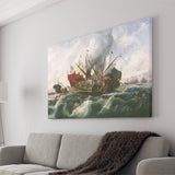 Battle Of Lepanto By Antonio Brugada Vila Canvas Wall Art - Canvas Prints, Prints For Sale, Painting Canvas