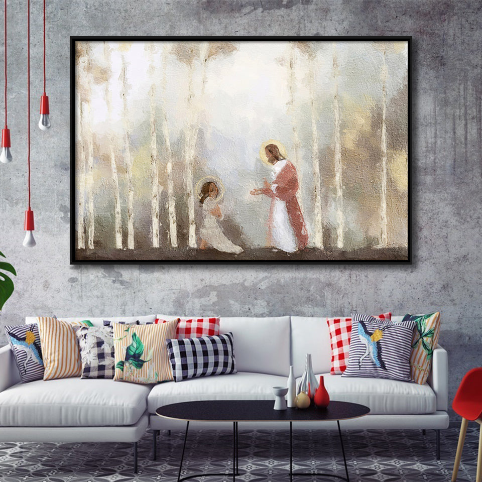 My Own Sacred Grove God Comes To Women Framed Canvas Prints Wall Art - Painting Canvas, Floating Frame, Wall Decor