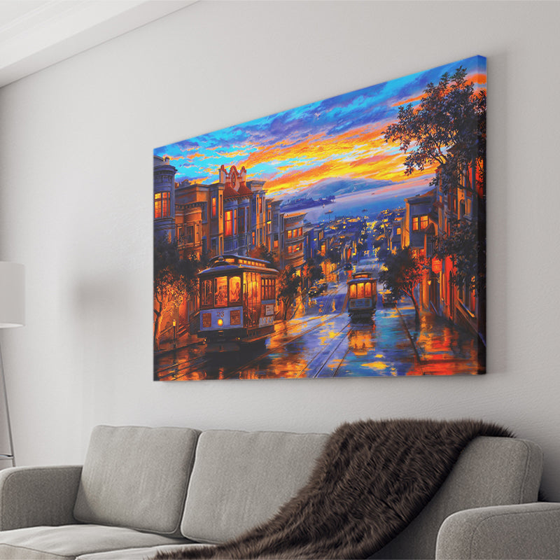 San Francisco Downtown Canvas Prints Wall Art Decor - Painting Canvas, Art Print, Home Decor, Ready to Hang