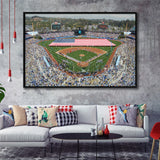 Los Angeles Dodgers Stadium Wall Art Dodger Stadium Framed Canvas Prints,Sport Stadium Art Prints, Fan Gift