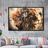 Jesus And Lion Framed Art Print Wall Decor - Painting Art, Framed Picture, Home Decor