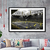 B&W Bvb Borussia Dortmund Signal Iduna Park Stadium Framed Art Print Wall Decor - Painting Art, Framed Picture, Home Decor