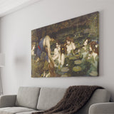 Hylas And The Nymphs By John William Waterhouse Canvas Print