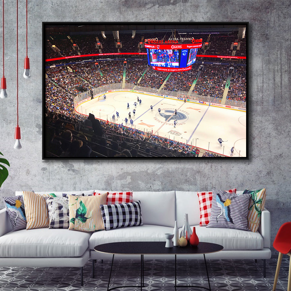 Vancouver Canucks Wall Art Rogers Arena Stadium Framed Canvas Prints Hockey,Sport Stadium Art Prints, Fan Gift