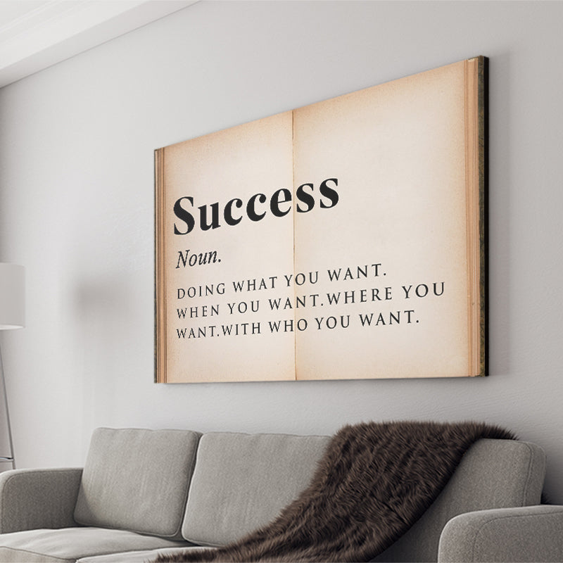 Success Open Book Canvas Prints Wall Art - Painting Canvas,Office Business Motivation Art, Wall Decor
