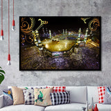 Islamic Prayer Religious Islamic Mosque Mecca Framed Art Prints Wall Art Decor, Framed Picture, Home Decor