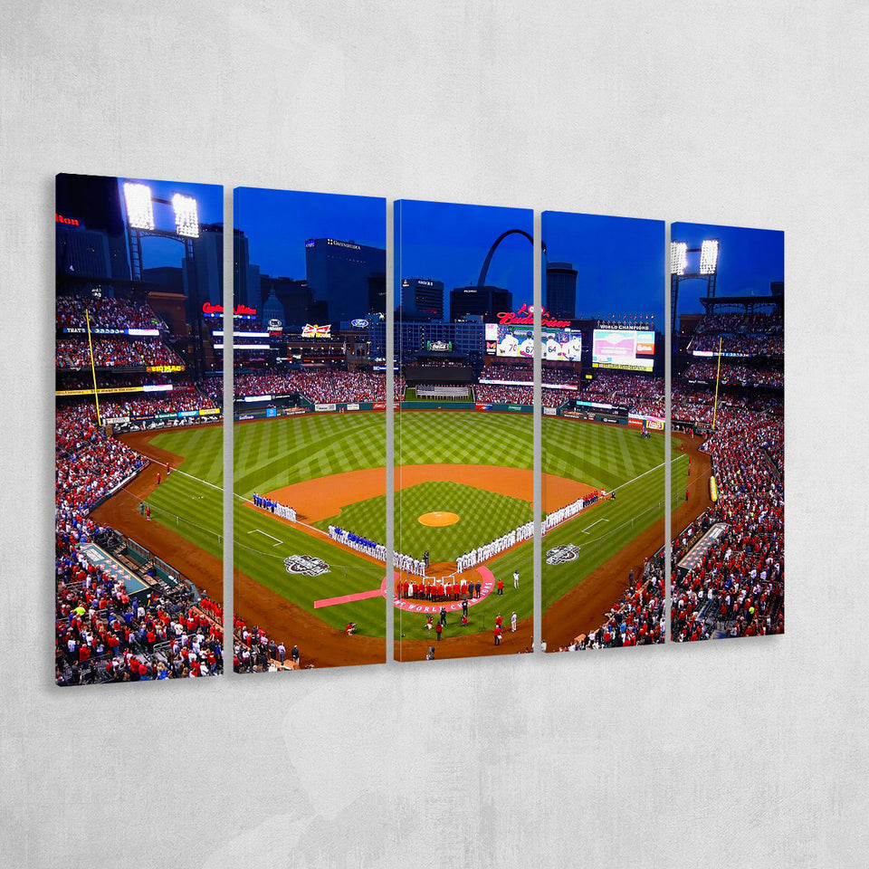 Busch Stadium Baseball Park 5 Pieces B Canvas Prints Wall Art - Painting Canvas, Multi Panels,5 Panel, Wall Decor
