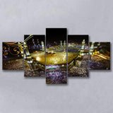 Islamic Prayer Religious Islamic Mosque Mecca 5 Piece Canvas Prints Wall Art Decor, Multi Panels, Mixed Canvas