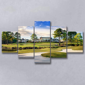 Mid South Golf Course 5 Panels Mixed Canvas Print