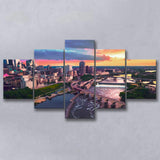 Minneapolis, Minneapolis Skyline100 Multi Panels,Canvas Prints Wall Art Home Decor