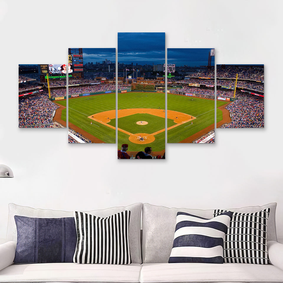 Baseball Stadium Philips  5 Pieces Canvas Prints Wall Art - Painting Canvas, Multi Panel, Home Wall Decor, For Sale