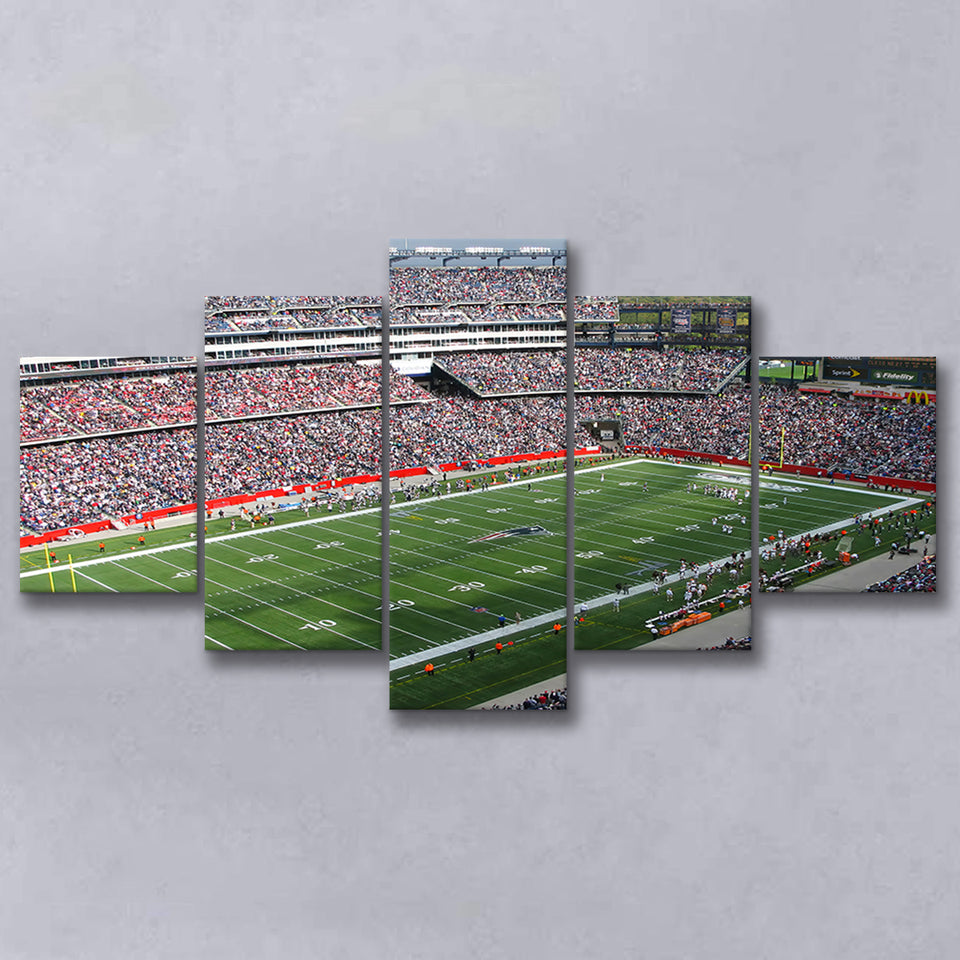 New England Patriots Wall Art Gillette Stadium Canvas Prints,Multi Panels,Sport Stadium Art Prints, Fan Gift