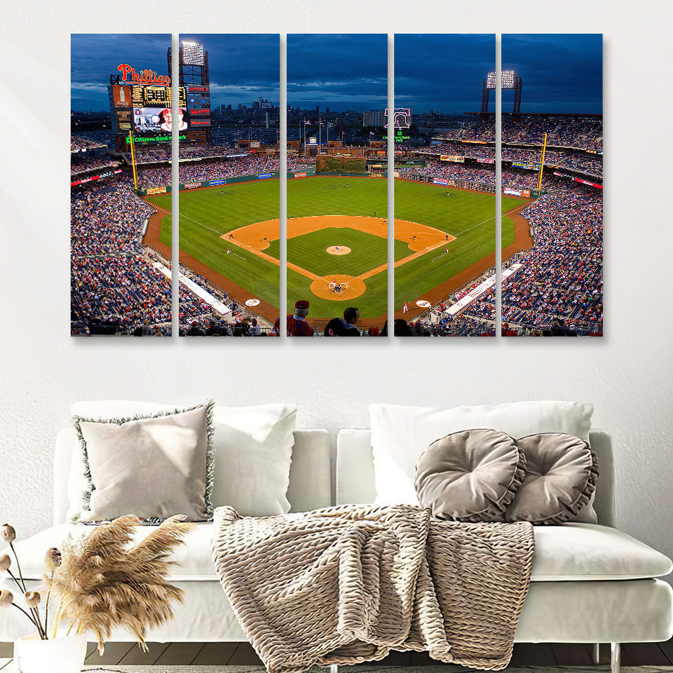 Baseball Stadium Philips 5 Pieces Canvas Prints Wall Art Decor - Painting Canvas,Multi Panel,Painting Prints,For Sale