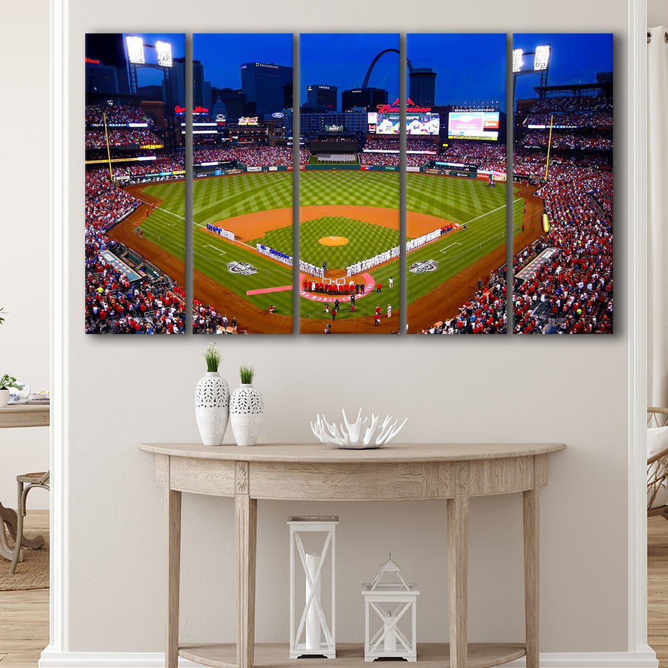 Busch Stadium Baseball Park 5 Pieces B Canvas Prints Wall Art - Painting Canvas, Multi Panels,5 Panel, Wall Decor