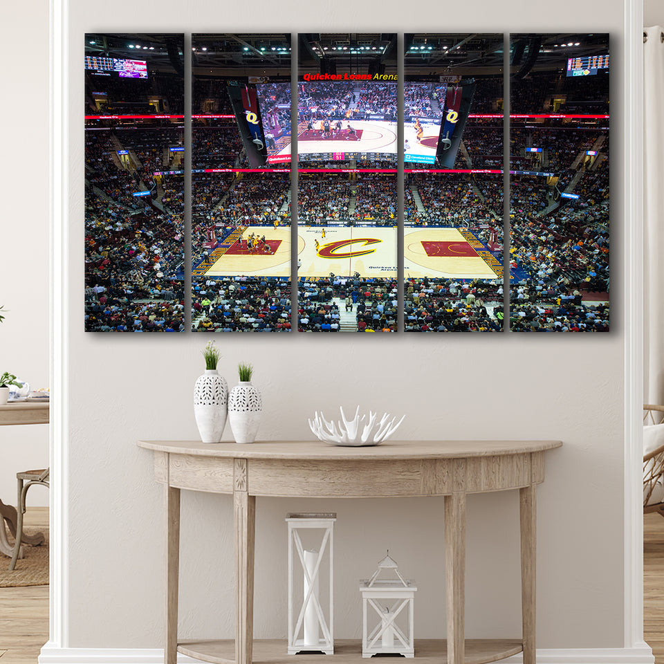 Quicken Loans Arena Cleveland, Stadium Canvas, Sport Art, Gift for him, Multi Panels B, Canvas Prints Wall Art Decor