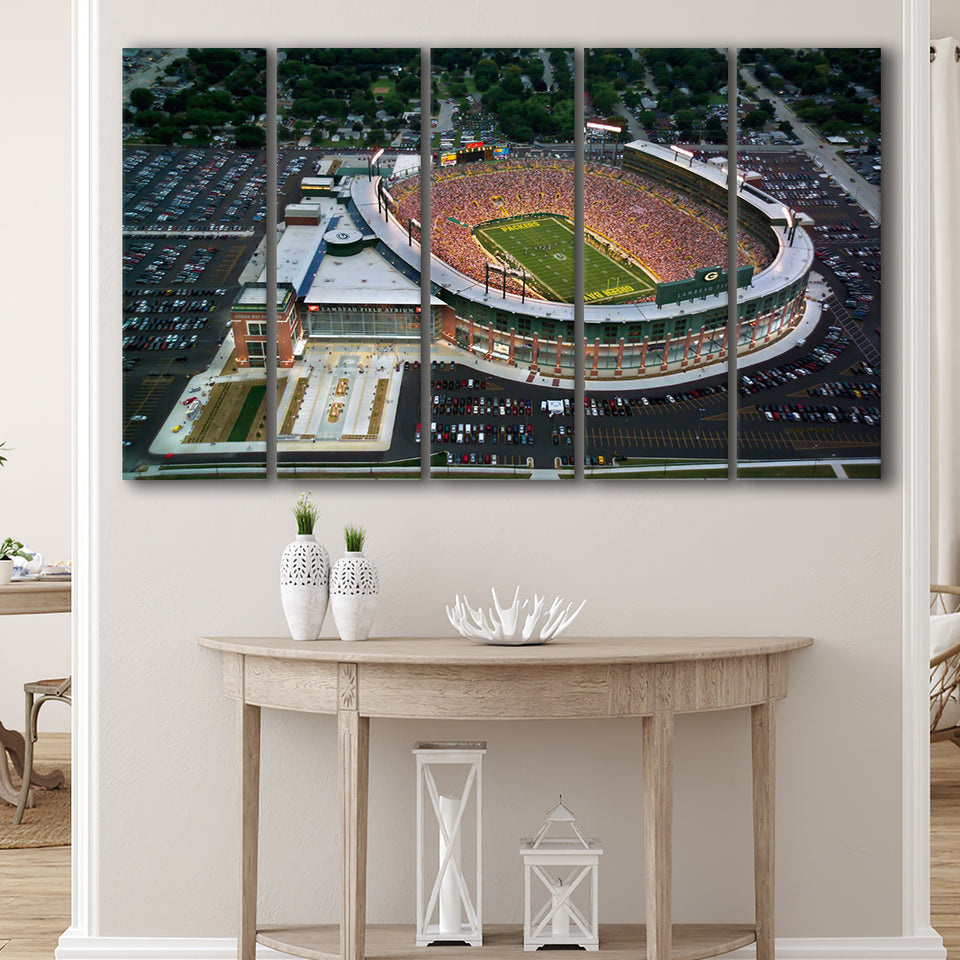 Lambeau Field Stadium, Stadium Canvas, Sport Art, Gift for him, Multi Panels B, Canvas Prints Wall Art Decor