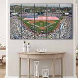 Los Angeles Dodgers Stadium Wall Art Dodger Stadium Canvas Prints,Multi Panels B,Sport Stadium Art Prints, Fan Gift