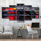 Verstappen F1 Painting F1 Formula 5 Pieces Canvas Prints Wall Art - Painting Canvas, Multi Panels, Wall Decor