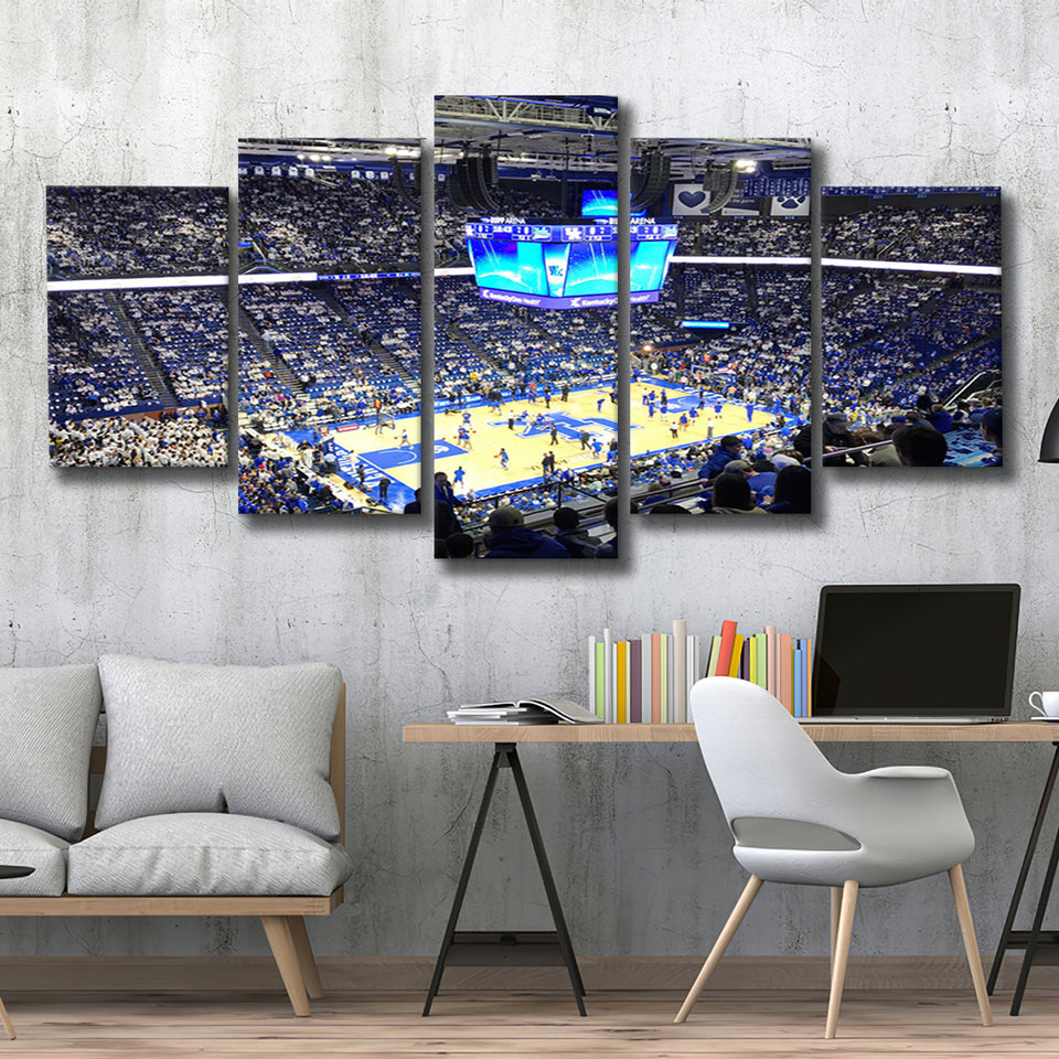 Kentucky Wildcats Stadium Canvas Prints Rupp Arena Wall Art Basketball,Multi Panels,Sport Stadium Art Prints, Fan Gift