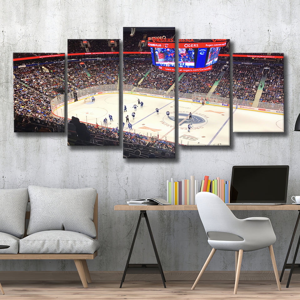 Vancouver Canucks Wall Art Rogers Arena Stadium Canvas Prints Hockey,Multi Panels,Sport Stadium Art Prints, Fan Gift