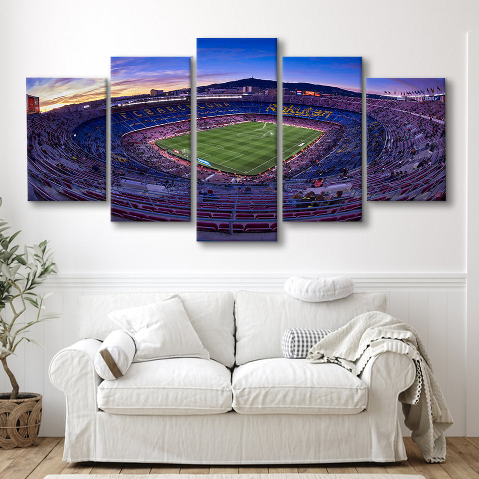 Barcelona Spain Camp Nou, Stadium Canvas, Sport Art, Large Canvas, Multi Panels, Canvas Prints Wall Art Decor