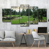 Pinehurst Course Number 2 Golf Courses, Golf Art Print, 5 Panels Canvas Prints Wall Art Decor