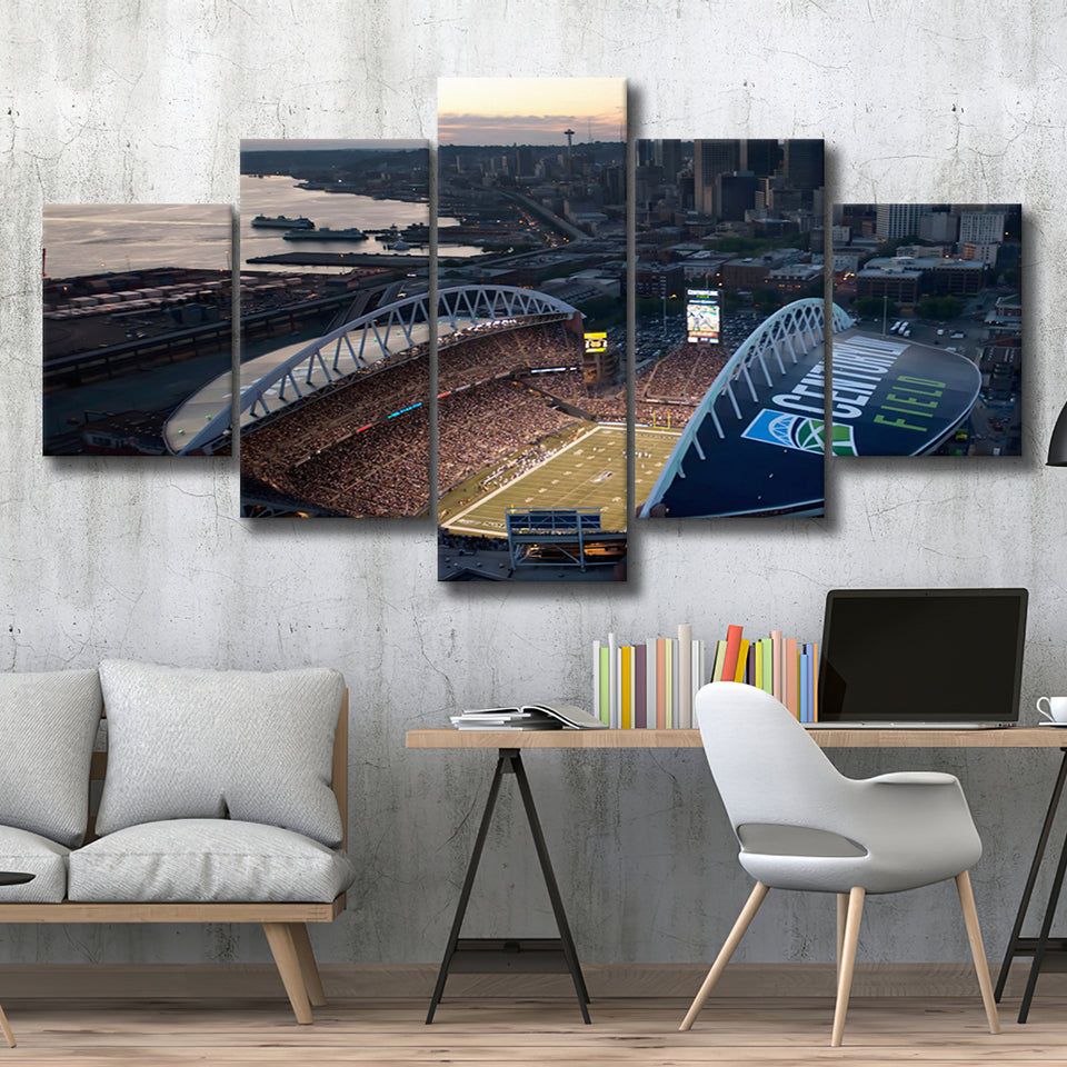 Centurylink Field in Seattle, Stadium Canvas, Sport Art, Large Canvas, Multi Panels, Canvas Prints Wall Art Decor