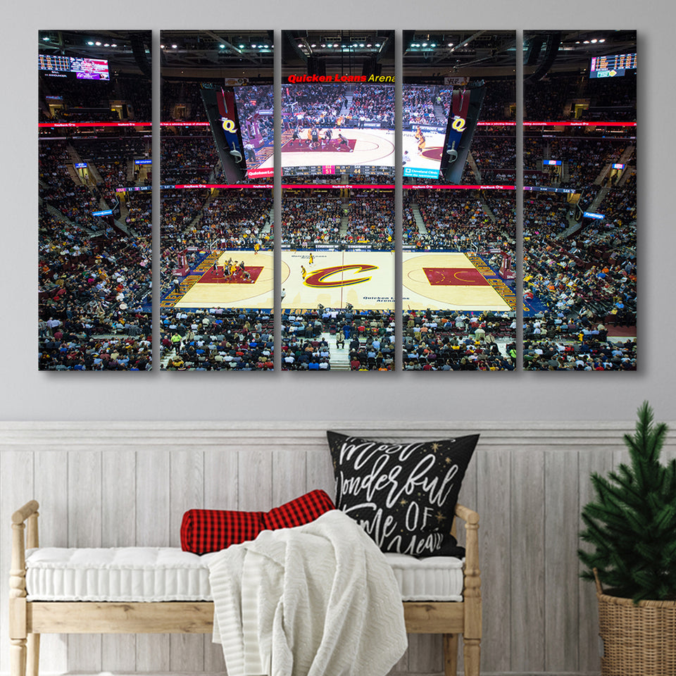 Quicken Loans Arena Cleveland, Stadium Canvas, Sport Art, Gift for him, Multi Panels B, Canvas Prints Wall Art Decor