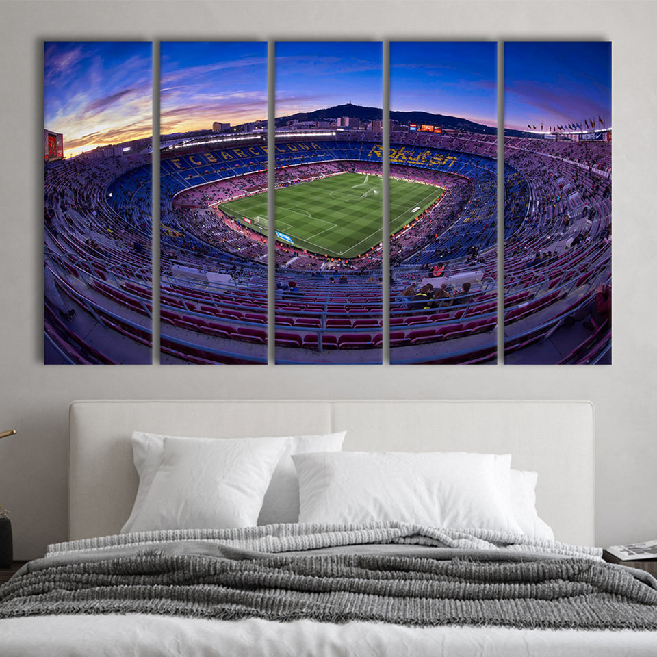 Barcelona Spain Camp Nou, Stadium Canvas, Sport Art, Gift for him, Multi Panels B, Canvas Prints Wall Art Decor