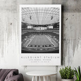 Allegiant Stadium Las Vegas Raiders, Stadium Print For Football Lovers, Black And White, Canvas Print Wall Art