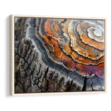 A Detailed Close-Up Of An Old Tree Trunk Showcasing, Framed Canvas Print Wall Art Decor,Floating Frame