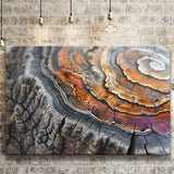 A Detailed Close-Up Of An Old Tree Trunk Showcasing, Canvas Print Wall Art Decor, Landscape Art Print