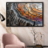 A Detailed Close-Up Of An Old Tree Trunk Showcasing, Framed Canvas Print Wall Art Decor,Floating Frame