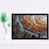 A Detailed Close-Up Of An Old Tree Trunk Showcasing, Framed Art Print Wall Decor, Framed Picture