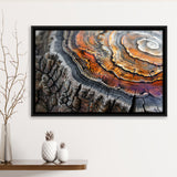 A Detailed Close-Up Of An Old Tree Trunk Showcasing, Framed Canvas Print Wall Art Decor,Floating Frame